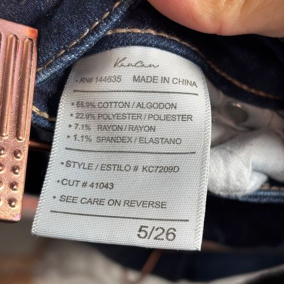 Kancan Women's 5/26 Dark Wash Cropped Ankle Skinny Jeans High Rise‎ - Picture 9 of 9